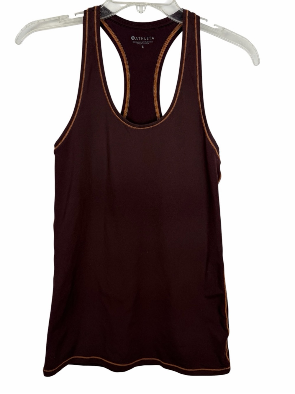 Athleta Women’s Shanti Racerback Tank Top In Powervita. Antique Burgundy. Small.